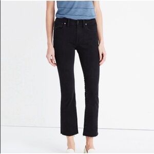 Madewell Cali Demi Boot in Kane Wash Black Raw Hem Women’s Size 26